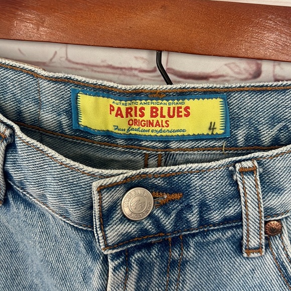 Y2K Paris blue denim shorts size 9 - Picture 2 of 5